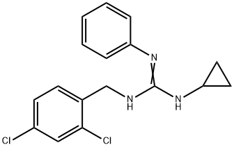 N-CYCLOPROPYL-N'-(2,4-DICHLOROBENZYL)-N''-PHENYLGUANIDINE 结构式