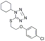 5-([2-(4-CHLOROPHENOXY)ETHYL]THIO)-1-CYCLOHEXYL-1H-TETRAZOLE 结构式