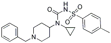 N-(1-BENZYLPIPERIDIN-4-YL)-N-CYCLOPROPYL-N'-[(4-METHYLPHENYL)SULPHONYL]UREA 结构式