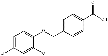 4-[(2,4-二氯苯氧基)甲基]苯甲酸 结构式