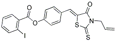 4-[(Z)-(3-ALLYL-4-OXO-2-THIOXO-1,3-THIAZOLIDIN-5-YLIDENE)METHYL]PHENYL 2-IODOBENZOATE 结构式