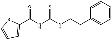 N-(((2-PHENYLETHYL)AMINO)THIOXOMETHYL)-2-THIENYLFORMAMIDE 结构式