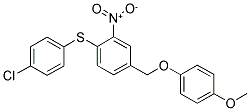 1-[(4-CHLOROPHENYL)SULFANYL]-4-[(4-METHOXYPHENOXY)METHYL]-2-NITROBENZENE 结构式