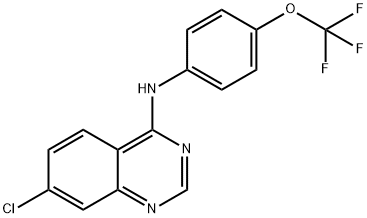 7-CHLORO-N-[4-(TRIFLUOROMETHOXY)PHENYL]-4-QUINAZOLINAMINE 结构式