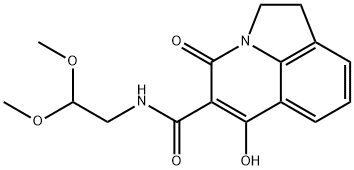 N-(2,2-DIMETHOXYETHYL)-6-HYDROXY-4-OXO-1,2-DIHYDRO-4H-PYRROLO[3,2,1-IJ]QUINOLINE-5-CARBOXAMIDE 结构式