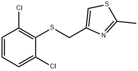 2,6-DICHLOROPHENYL (2-METHYL-1,3-THIAZOL-4-YL)METHYL SULFIDE 结构式