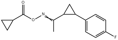 1-(2-([(CYCLOPROPYLCARBONYL)OXY]ETHANIMIDOYL)CYCLOPROPYL)-4-FLUOROBENZENE 结构式