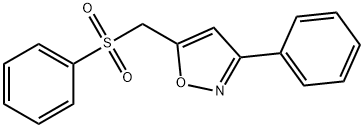 3-PHENYL-5-[(PHENYLSULFONYL)METHYL]ISOXAZOLE 结构式