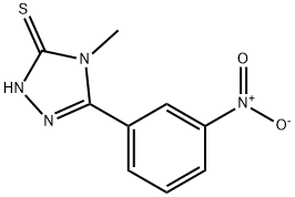 4-甲基-5-(3-硝基苯基)-2H-1,2,4-三唑-3-硫酮 结构式