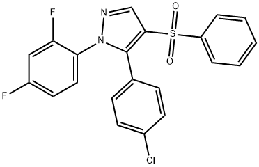 5-(4-CHLOROPHENYL)-1-(2,4-DIFLUOROPHENYL)-1H-PYRAZOL-4-YL PHENYL SULFONE 结构式