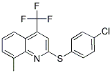 2-[(4-CHLOROPHENYL)SULFANYL]-8-METHYL-4-(TRIFLUOROMETHYL)QUINOLINE 结构式