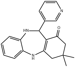 3,3-DIMETHYL-11-PYRIDIN-3-YL-2,3,4,5,10,11-HEXAHYDRO-1H-DIBENZO[B,E][1,4]DIAZEPIN-1-ONE 结构式