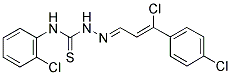 2-[3-CHLORO-3-(4-CHLOROPHENYL)PROP-2-ENYLIDENE]-N-(2-CHLOROPHENYL)HYDRAZINE-1-CARBOTHIOAMIDE 结构式