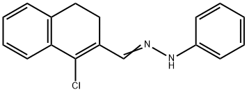 1-CHLORO-3,4-DIHYDRO-2-NAPHTHALENECARBALDEHYDE N-PHENYLHYDRAZONE 结构式