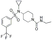 4-[CYCLOPROPYL[((3-TRIFLUOROMETHYL)PHENYL)SULPHONYL]AMINO]-N-ETHYLPIPERIDINE-1-CARBOXAMIDE 结构式