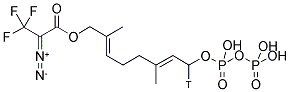 (E,E)-(2-Diazo-trifluoropropionyloxy) geranyl diphosphate, [1-3H] 结构式