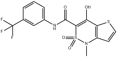 4-HYDROXY-1-METHYL-2,2-DIOXO-N-[3-(TRIFLUOROMETHYL)PHENYL]-1,2-DIHYDRO-2LAMBDA6-THIENO[3,2-C][1,2]THIAZINE-3-CARBOXAMIDE 结构式