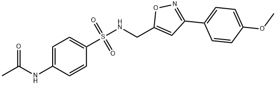 N-(4-[(([3-(4-METHOXYPHENYL)-5-ISOXAZOLYL]METHYL)AMINO)SULFONYL]PHENYL)ACETAMIDE 结构式