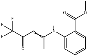 METHYL 2-[(4,4,4-TRIFLUORO-1-METHYL-3-OXO-1-BUTENYL)AMINO]BENZENECARBOXYLATE 结构式