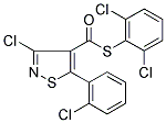 S-(2,6-Dichlorophenyl) 3-chloro-5-(2-chlorophenyl)isothiazole-4-carbothioate 结构式