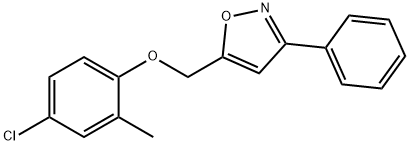 4-CHLORO-2-METHYLPHENYL (3-PHENYL-5-ISOXAZOLYL)METHYL ETHER 结构式