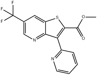 METHYL 3-(2-PYRIDINYL)-6-(TRIFLUOROMETHYL)THIENO[3,2-B]PYRIDINE-2-CARBOXYLATE 结构式