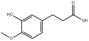 3-羟基-4-甲氧基苯基丙酸 结构式