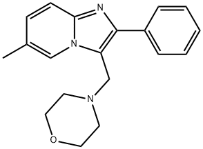 6-METHYL-3-(MORPHOLINOMETHYL)-2-PHENYLIMIDAZO[1,2-A]PYRIDINE 结构式