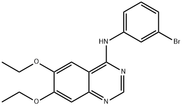 N-(3-溴苯基)-6,7-二乙氧基-4-喹唑啉胺 结构式