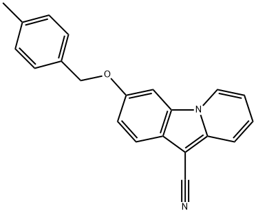 3-((4-甲基苄基)氧基)吡啶并[1,2-A]吲哚-10-甲腈 结构式