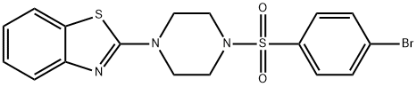2-(4-[(4-BROMOPHENYL)SULFONYL]PIPERAZINO)-1,3-BENZOTHIAZOLE 结构式