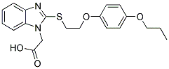 (2-([2-(4-PROPOXYPHENOXY)ETHYL]THIO)-1H-BENZIMIDAZOL-1-YL)ACETIC ACID 结构式