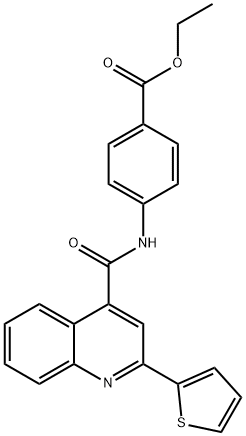 ETHYL 4-{[(2-THIEN-2-YLQUINOLIN-4-YL)CARBONYL]AMINO}BENZOATE 结构式