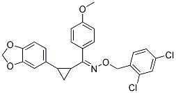 [2-(1,3-BENZODIOXOL-5-YL)CYCLOPROPYL](4-METHOXYPHENYL)METHANONE O-(2,4-DICHLOROBENZYL)OXIME 结构式