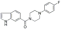 1-(4-FLUOROPHENYL)-4-[((1H)-INDOL-6-YL)CARBONYL]PIPERAZINE 结构式