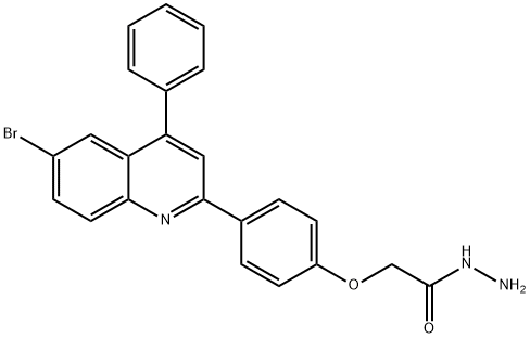 2-[4-(6-BROMO-4-PHENYLQUINOLIN-2-YL)PHENOXY]ACETOHYDRAZIDE 结构式