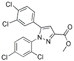 METHYL 1-(2,4-DICHLOROPHENYL)-5-(3,4-DICHLOROPHENYL)-1H-PYRAZOLE-3-CARBOXYLATE 结构式