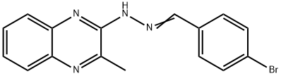 4-BROMOBENZENECARBALDEHYDE N-(3-METHYL-2-QUINOXALINYL)HYDRAZONE 结构式
