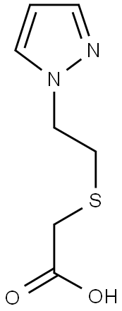 (2-(1-PYRAZOLYL)ETHYLTHIO)ACETIC ACID 结构式