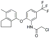 2-CHLORO-N-[2-[(7-METHYL-2,3-DIHYDRO-1H-INDEN-4-YL)OXY]-5-(TRIFLUOROMETHYL)PHENYL]ACETAMIDE 结构式