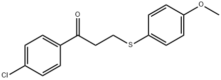 1-(4-CHLOROPHENYL)-3-[(4-METHOXYPHENYL)SULFANYL]-1-PROPANONE 结构式