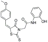 N-(2-HYDROXYPHENYL)-2-[(5E)-5-(4-METHOXYBENZYLIDENE)-4-OXO-2-THIOXO-1,3-THIAZOLIDIN-3-YL]ACETAMIDE 结构式