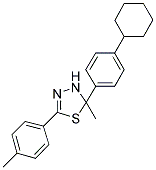 2-(4-CYCLOHEXYLPHENYL)-2-METHYL-5-P-TOLYL-2,3-DIHYDRO-1,3,4-THIADIAZOLE 结构式