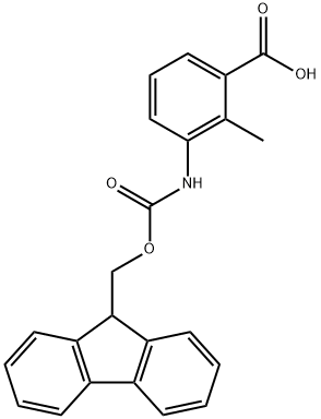 3-({[(9H-芴-9-基)甲氧基]羰基}氨基)-2-甲基苯甲酸 结构式
