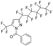 1-BENZOYL-3(5)-(TRIDECAFLUORO-1-HEXYL)-5(3)-(TRIFLUOROMETHYL)PYRAZOLE 结构式