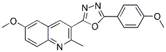 6-METHOXY-3-[5-(4-METHOXYPHENYL)-1,3,4-OXADIAZOL-2-YL]-2-METHYLQUINOLINE 结构式