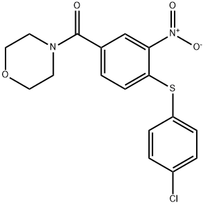 (4-[(4-CHLOROPHENYL)SULFANYL]-3-NITROPHENYL)(MORPHOLINO)METHANONE 结构式