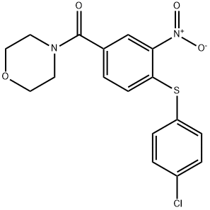 (4-[(4-Chlorophenyl)sulfanyl]-3-nitrophenyl)(morpholino)methanone 结构式