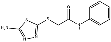 2-[(5-氨基-1,3,4-噻二唑-2-基)硫代]-N-苯基乙酰胺 结构式