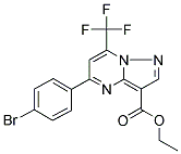 5-(4-BROMO-PHENYL)-7-TRIFLUOROMETHYL-PYRAZOLO[1,5-A]PYRIMIDINE-3-CARBOXYLIC ACID ETHYL ESTER 结构式